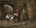 HORSEMAN IN A COURTYARD Frederick Arthur Bridgman Arab